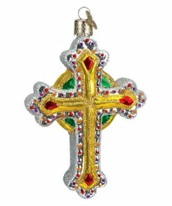 Brand new 🧨 Traditions Blue Jeweled Cross Ornament 🔔