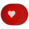 Brand new ❤️ Traditions Felt Heart Round Placemats Set/4 🧨 -Traditions Shop 46007037