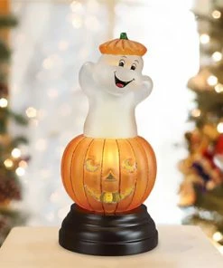 Budget ⭐ Traditions Ghost Pumpkin Light ❤️ -Traditions Shop 52502d