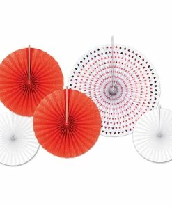 Best Sale 🤩 Traditions Red & White Valentine's Day Decorative Fans Set/5 🔥