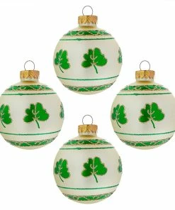 New ⌛ Traditions Multi Shamrock Ball Ornaments Box/4 🛒