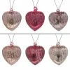 Budget 🛒 Traditions Heartfelt Striped Ornaments Set/6 🧨 -Traditions Shop GO 4533LM