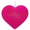 Buy 😉 Traditions Hot Pink Large Flocked Heart ⌛ -Traditions Shop GVWH0110hp