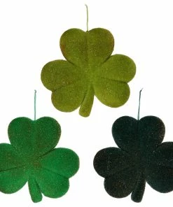 Top 10 🤩 Traditions Flocked Shamrocks Set/3 👏