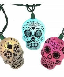 Best Pirce 🎁 Traditions Sugar Skull Color-Changing LED Light Strand 🛒