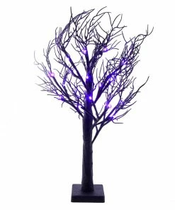 Hot Sale ✨ Traditions Purple LED Black Glittered Tabletop Tree 💯