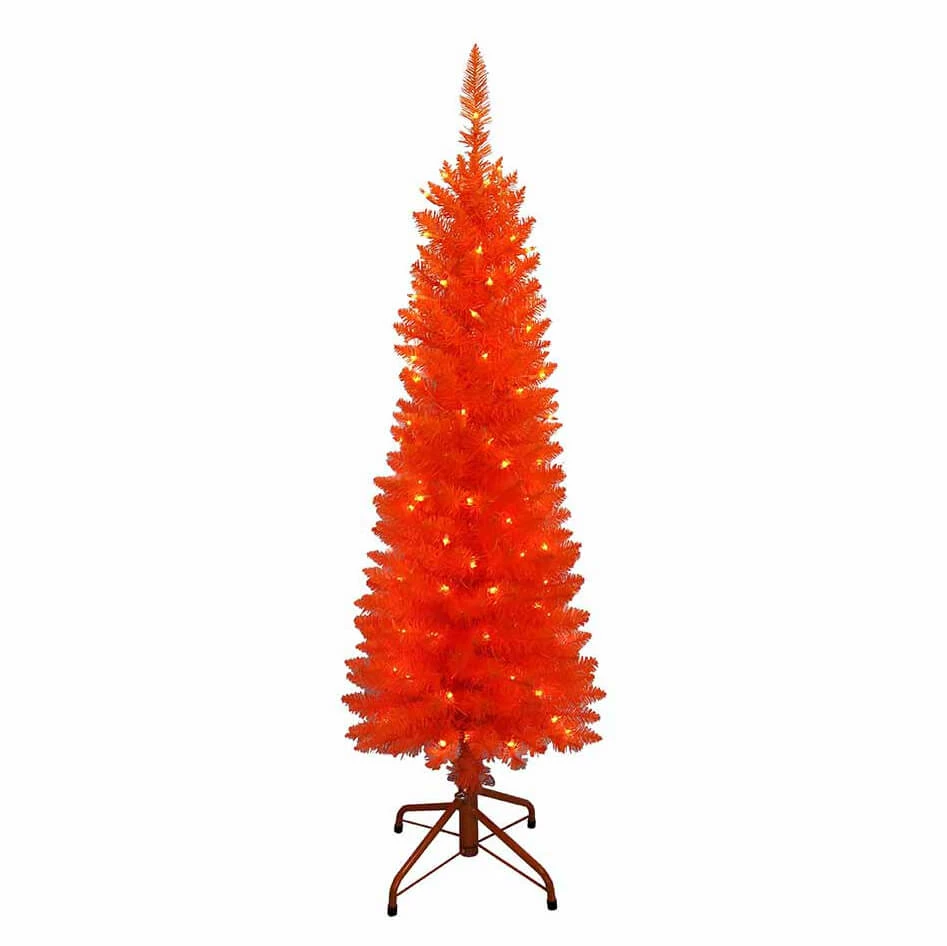 Promo ???? Traditions 4 Foot Pre-Lit Orange Slim Tree ???? 3 Promo ???? Traditions 4 Foot Pre-Lit Orange Slim Tree ????