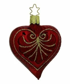 Coupon 🎉 Traditions Elegant Dark Red Heart Ornament 🥰