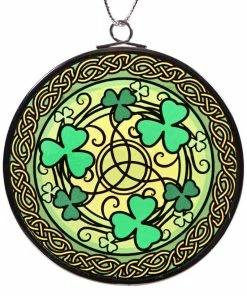 Best Sale 👍 Traditions St. Patrick's Stained Glass Shamrock Ornament 💯