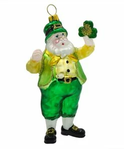 Wholesale ⌛ Traditions Glass Irish Santa Ornament 😉