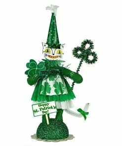 Hot Sale 👍 St. Patrick's White Cat Girl Figure - Traditions Exclusive 🔥