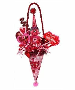 Wholesale 👍 Valentine 🦮 Dog In Pink Cone - Traditions Exclusive 😉