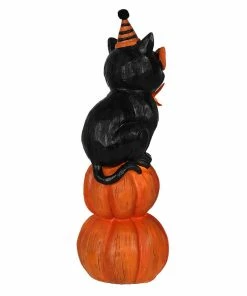 Deals 🧨 Traditions Black Cat On LED Trick Or Treat Pumpkins ✨ -Traditions Shop KK41577b