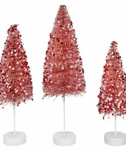 Best deal 🌟 Traditions My Silly Valentine Bottle Brush Trees Set/3 ⭐