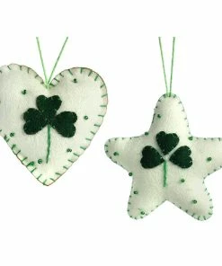Best reviews of 😍 Traditions Shamrock Star/Heart Ornaments Set/2 😉