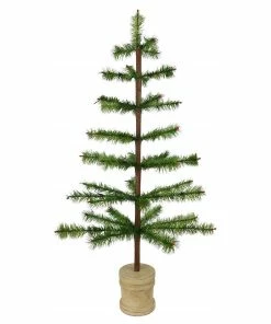 Outlet 😀 Traditions Green Feather Tree In Spindle Base 👍