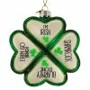 Hot Sale 👏 Traditions Shamrock With Sayings Ornament 😉 -Traditions Shop NBX0014