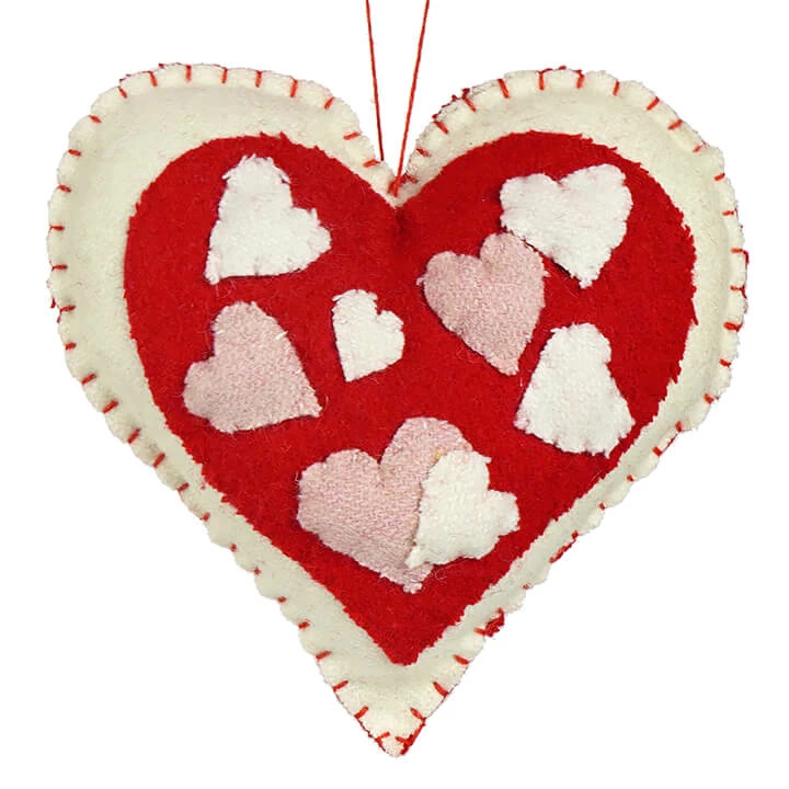Best Sale ⭐ Traditions Hand Stitched Heart Ornament 🤩 3 Best Sale ⭐ Traditions Hand Stitched Heart Ornament 🤩