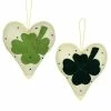 Deals ✨ Traditions Four Leaf Clover Heart Ornaments Set/2 🎉 -Traditions Shop NW910014