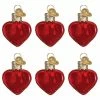 Cheapest 🤩 Traditions Red Glitter Hearts Ornaments Set.6 🛒 -Traditions Shop OW30010