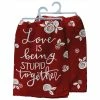 Best Sale 😀 Traditions Love Is Being Stupid Together Dish Towel 🧨 -Traditions Shop PK101715