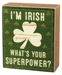 Wholesale ⭐ Traditions I'm Irish Box Sign 👏