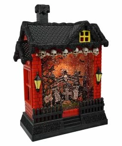 Hot Sale ⭐ Traditions Cemetery Scene Lighted Spinning Water Lantern ✔️