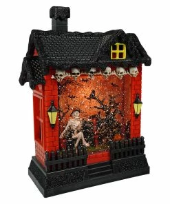 Best reviews of ⭐ Traditions Lounging Skeleton With Black Cat Lighted Spinning Water Lantern 🎁