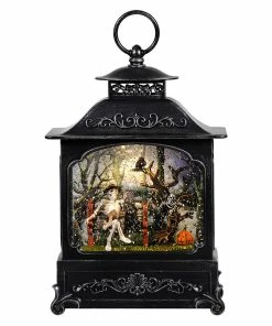Discount 🔔 Traditions Lighted Spinning Lounging Skeleton Scene Water Lantern 🤩