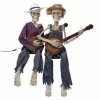 Best deal 👍 Traditions Electric Lighted Animated Skeleton Shelf Sitters Banjo Band Set/2 🔔 -Traditions Shop SS2603450