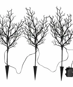 Top 10 👏 Traditions Lighted 💀 Halloween Tree Branch Stakes Set/3 🔥