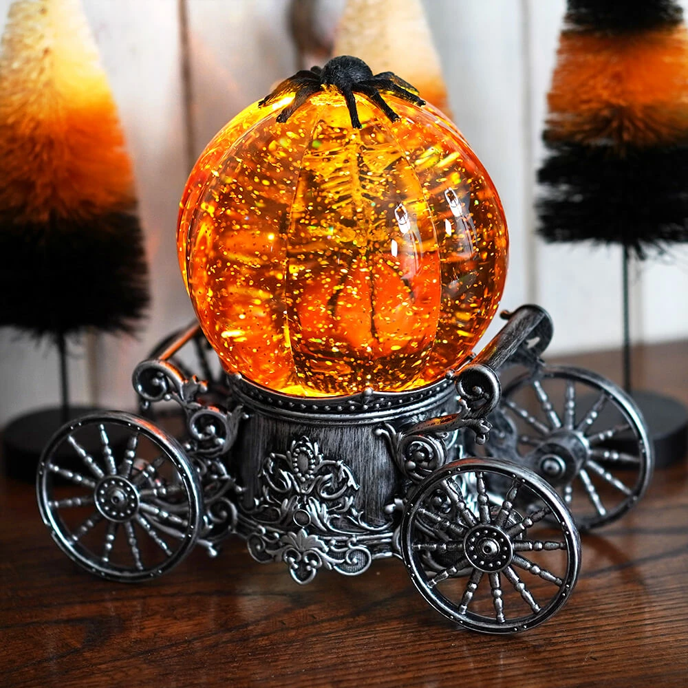 Hot Sale ???? Traditions Lighted ???? Halloween Skeleton & Black Cat Spinning Water Globe Carriage ✔️ 5 Hot Sale ???? Traditions Lighted ???? Halloween Skeleton & Black Cat Spinning Water Globe Carriage ✔️ - Image 3