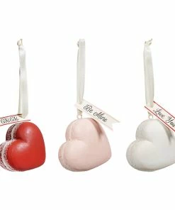 Traditions Shop 21 Best Pirce ๐ Traditions Heart Macaron Ornaments Set/3 โญ