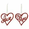 Discount 🌟 Traditions Valentine Heart Ornaments Set/2 🛒 -Traditions Shop TF9104