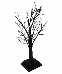 Best Pirce 🎉 Traditions Black Twig Light Up 🎃 Halloween Tree ✔️
