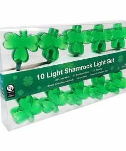 Best Sale 😀 Traditions 10-Light Shamrock Light Set ⌛
